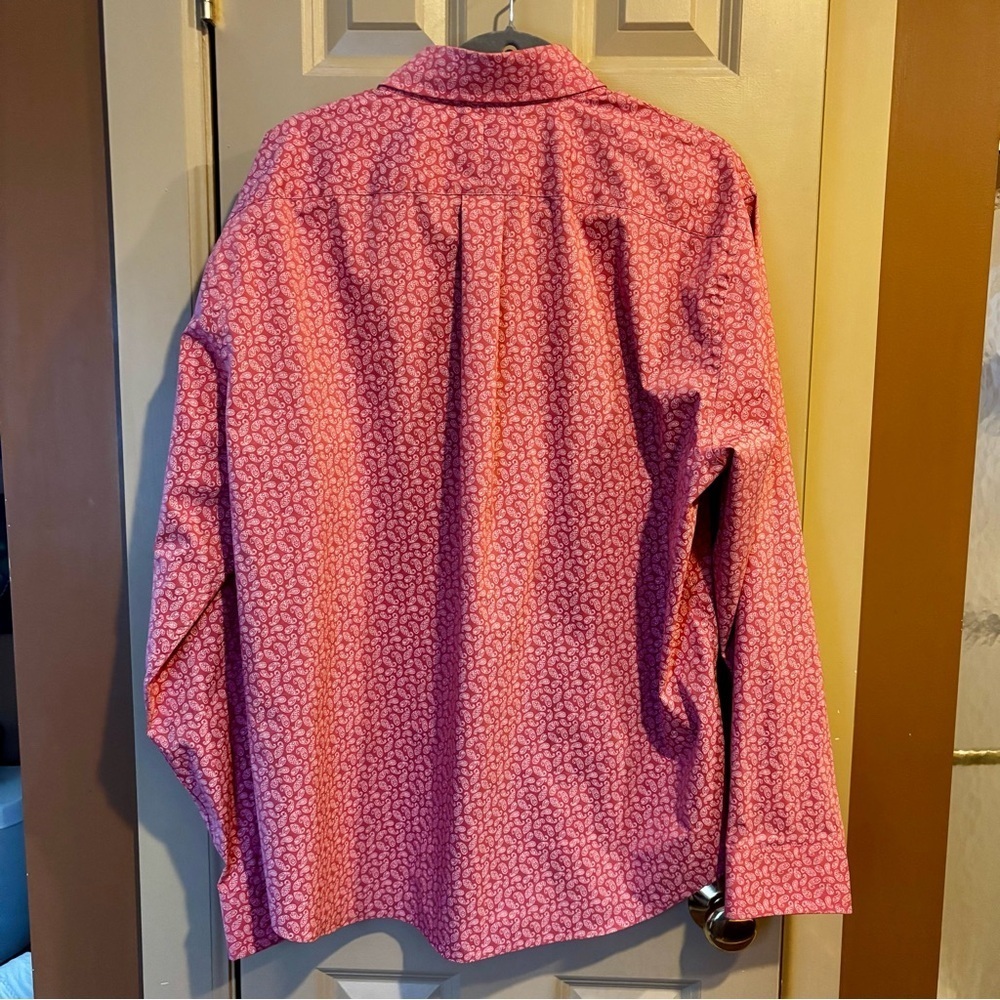 Lands' End Men's Dusty Rose Paisley Button Down Shirt Sz XL NWOT - Picture 2 of 6